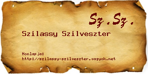 Szilassy Szilveszter névjegykártya